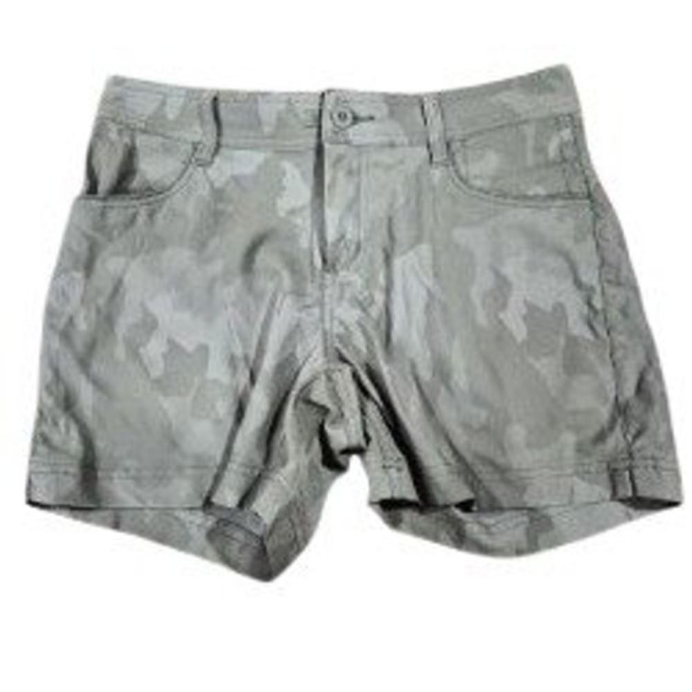Prana Womens Grey Camouflage Standard Fit Hiking Shorts Size 4/05 Camo Utility